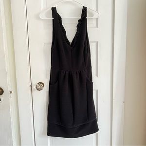 Anthropologie Maeve Black Textured Cocktail Dress